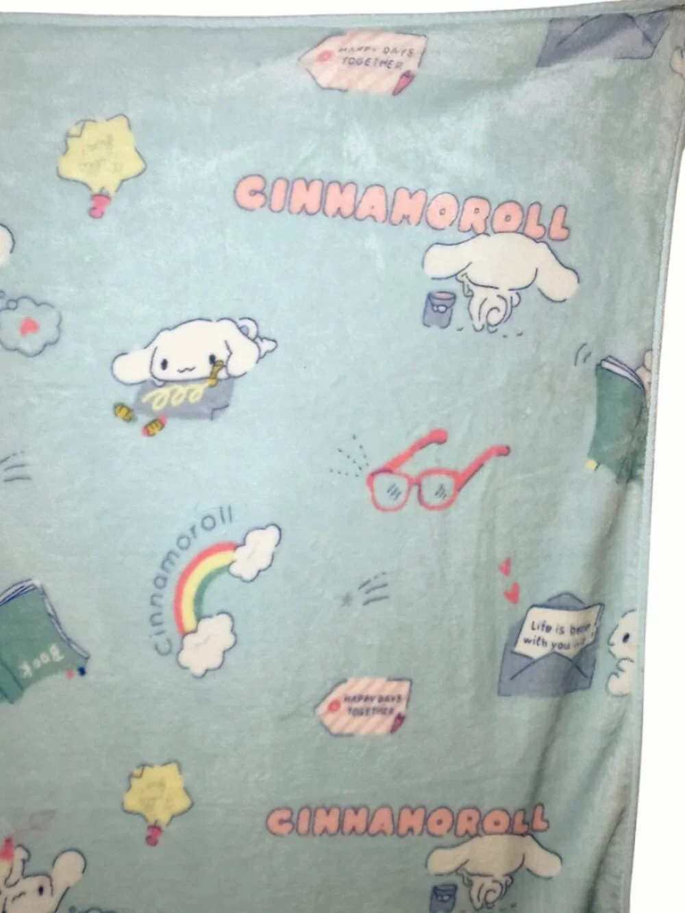 Sanrio Cinnamoroll Snap Button Throw Soft Blanket 38